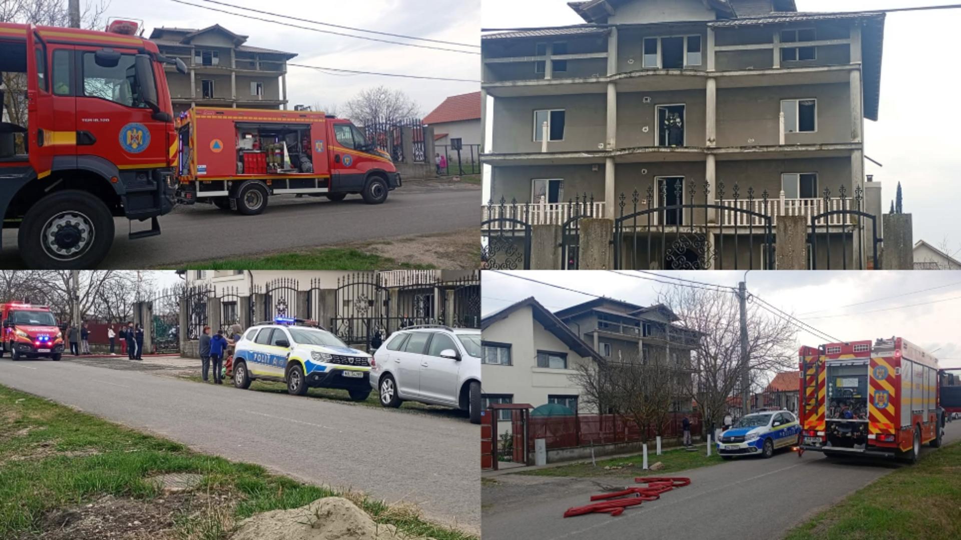 Explozie urmată de incendiu într-o gospodărie din judeţul Timiş