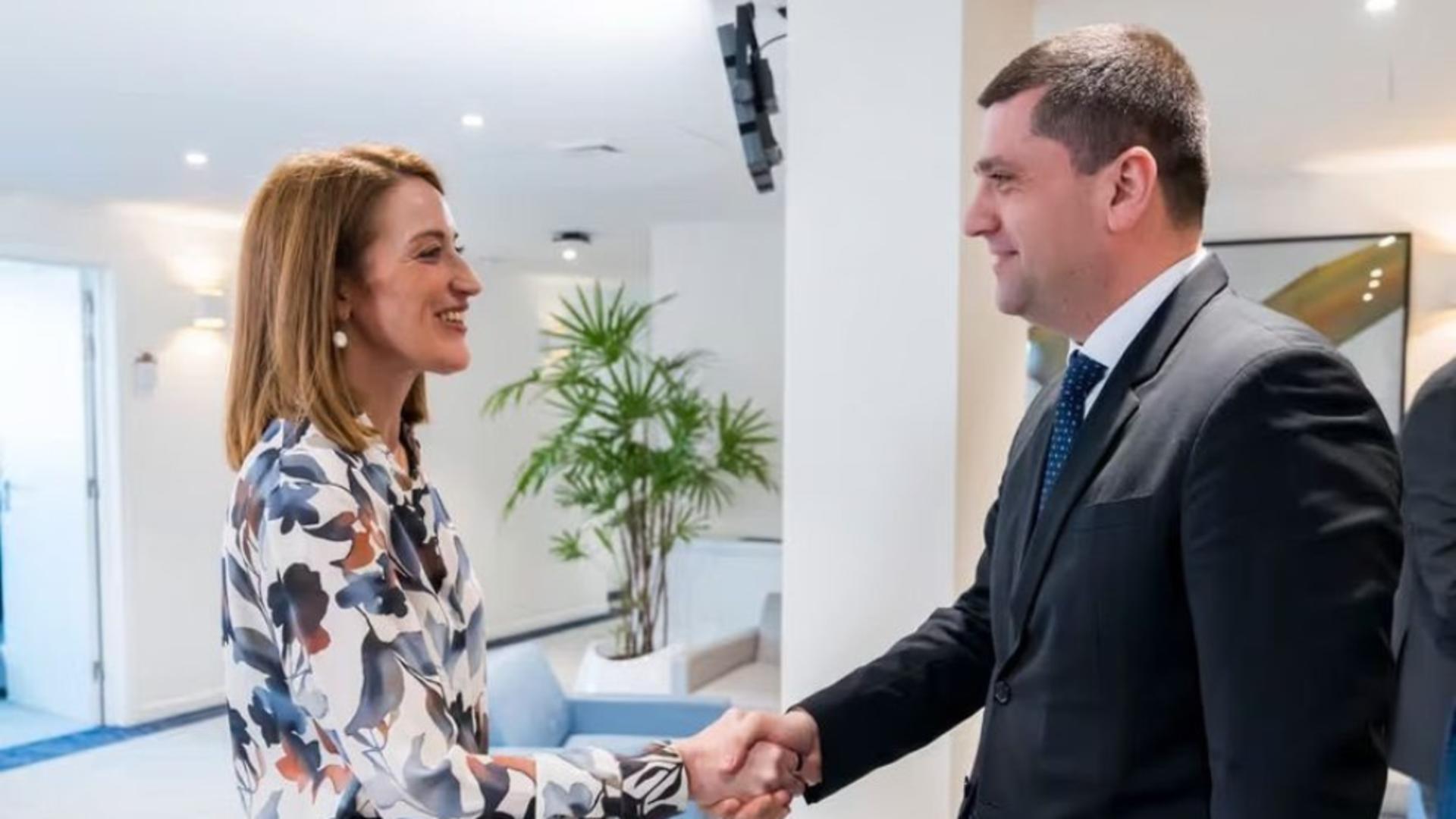 Radu Miruță și Roberta Metsola