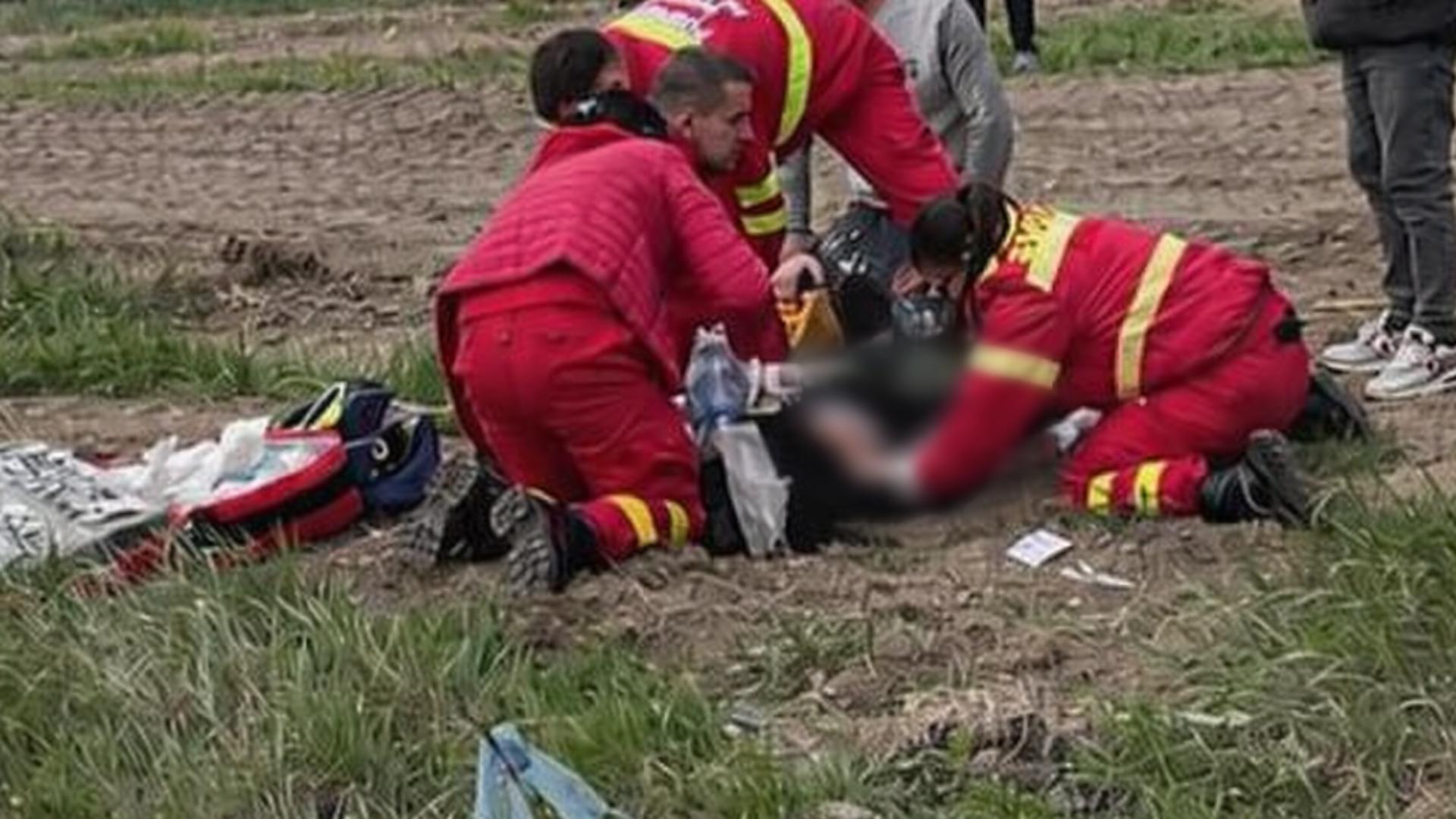 Accident grav în Satu Mare. Motociclist găsit în stare gravă. Sursa foto: Presasm.ro.