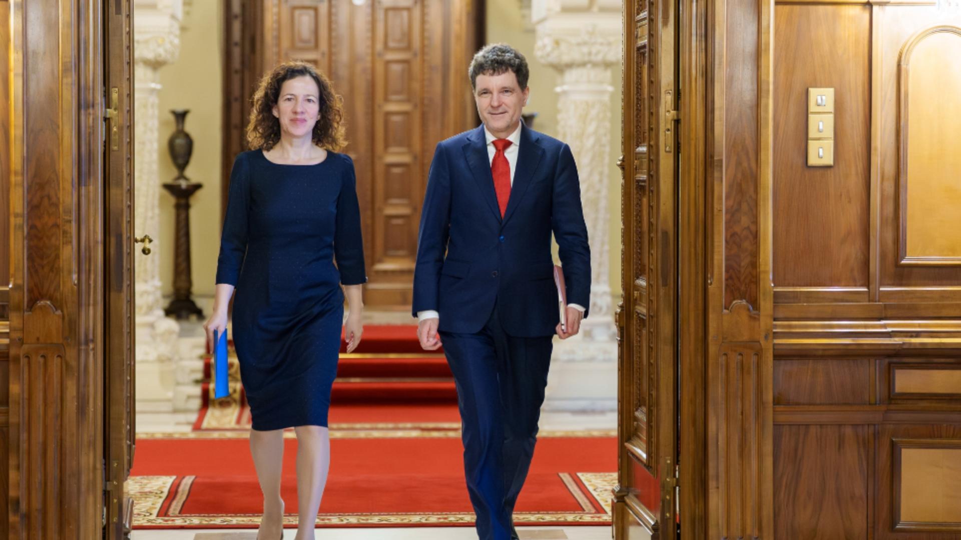 Nicuşor Dan, întâlnire cu Roxana Mînzatu. FOTO: presidency