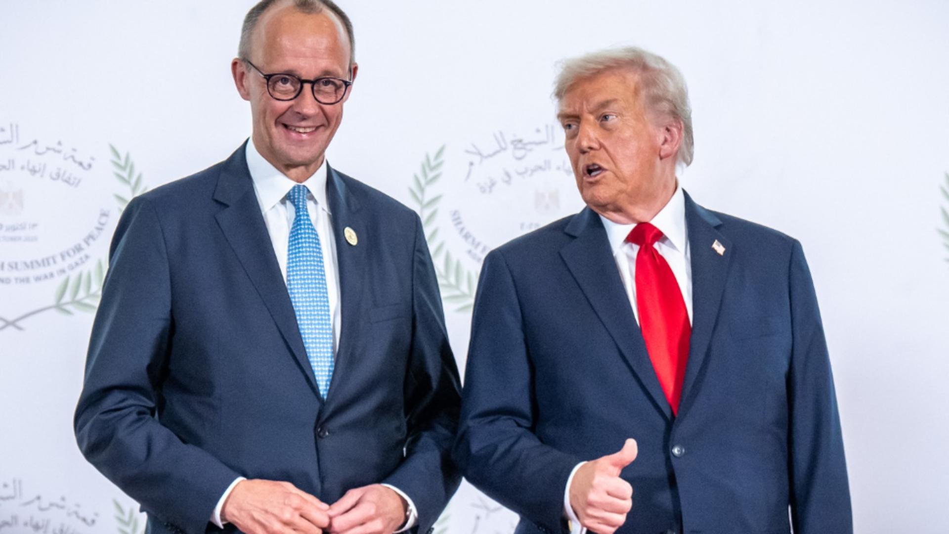 Donald Trump și Friedrich Merz. Foto: Profimedia