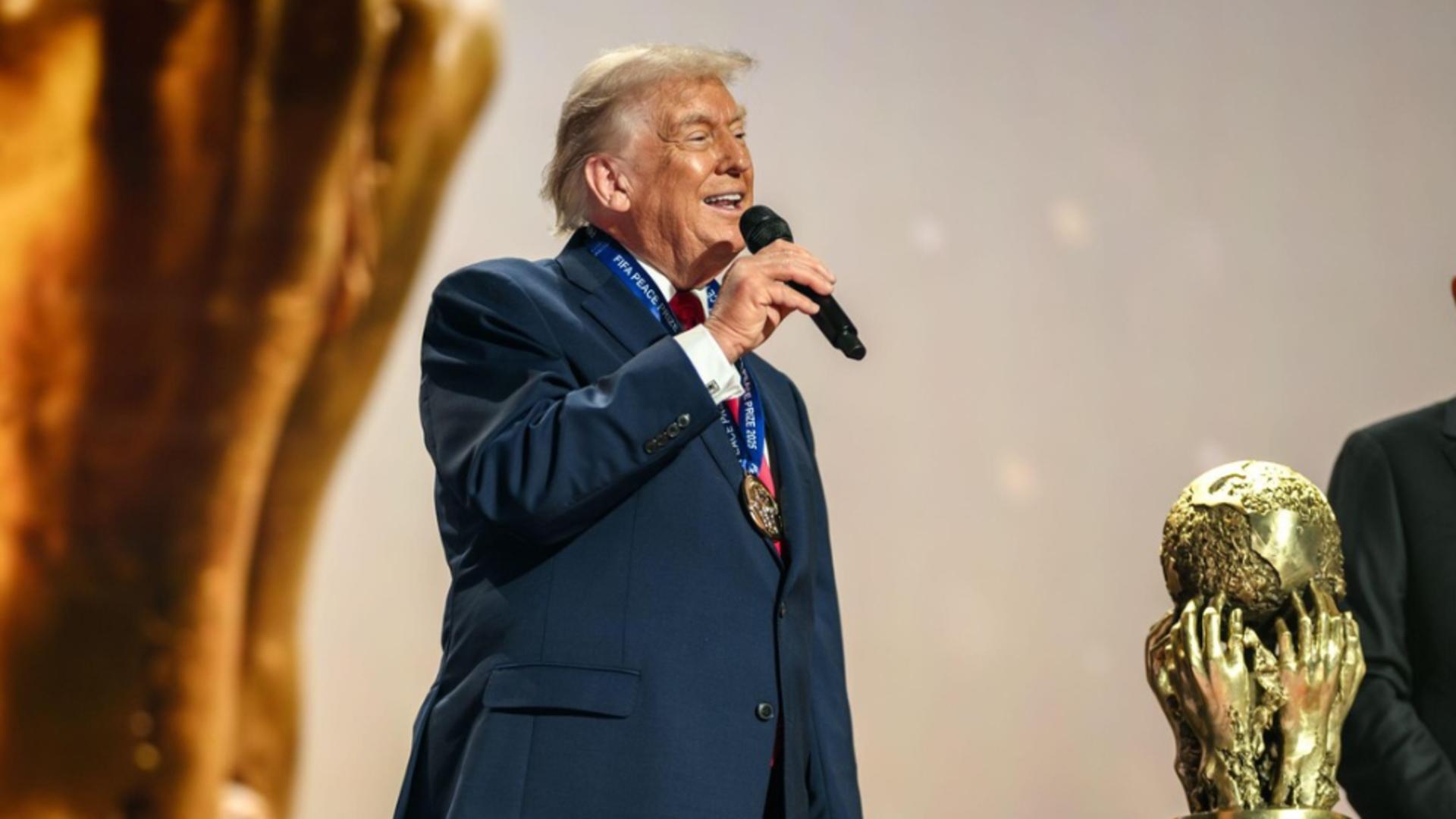 Donald Trump la o ceremonie World Cup 2026 (Profimedia)