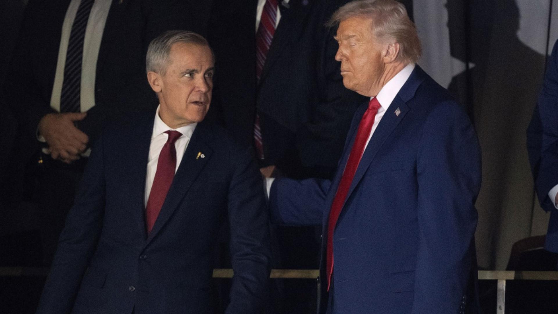 Donald Trump cu Mark Carney. Foto: Profimedia