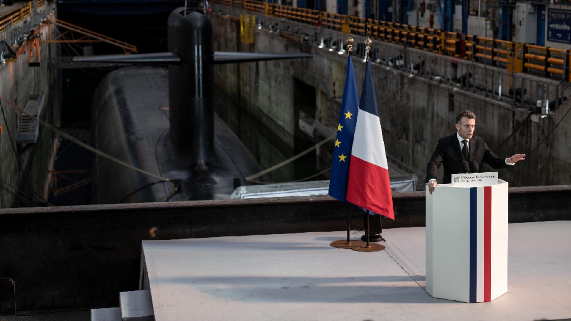 În plină criză globală, Franța își revizuiește doctrina nucleară. Emmanuel Macon: „Europa trebuie să-și asume securitatea nucleară”/ Profimedia