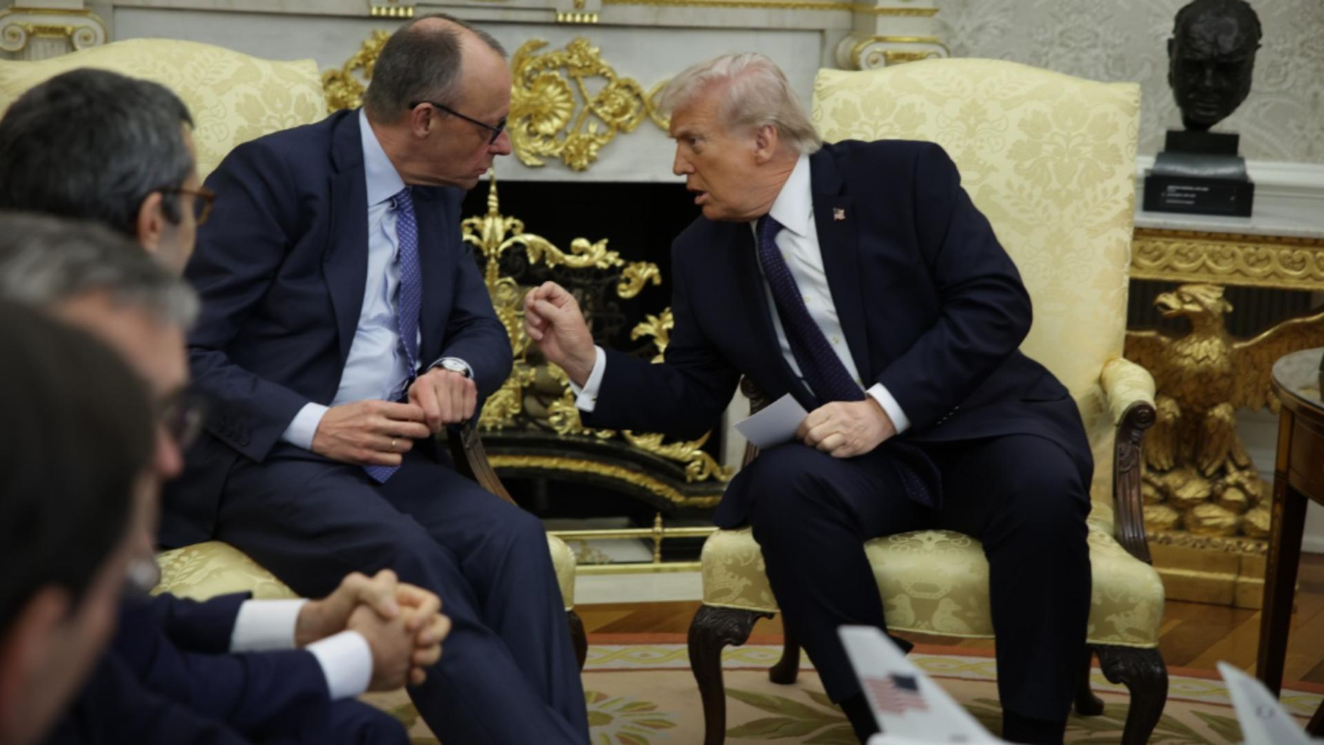 Donald Trump și Friedrich Merz. Foto: Profimedia
