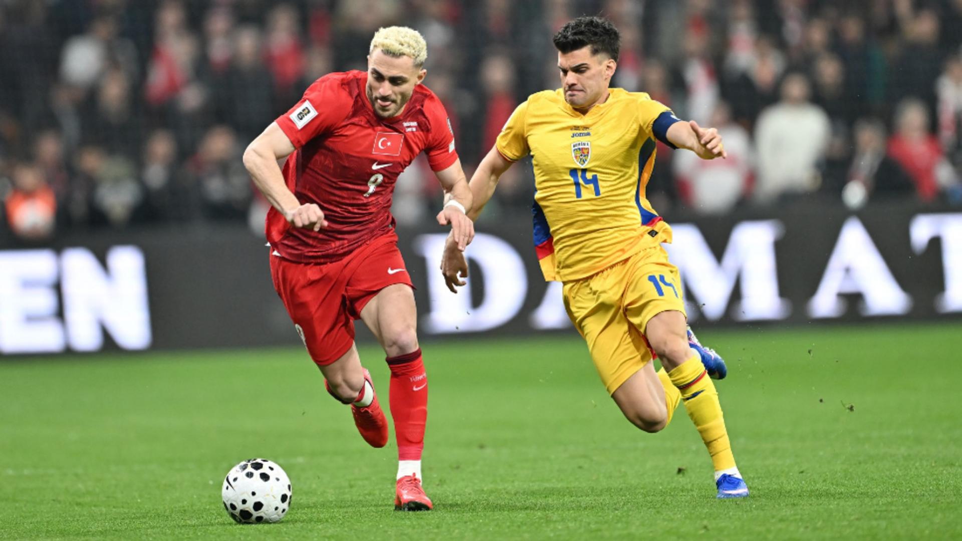 Drumul Naționalei României către Mondialul din America se oprește la Istanbul. Turcia se impune cu 1-0 și merge mai departe în preliminariile Cupei Mondiale (foto: profimedia)