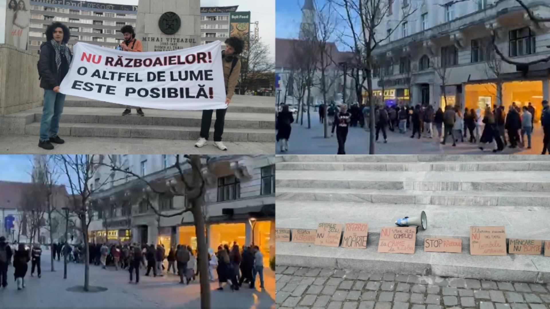 Protest față de războiul din Orientul Mijlociu. FOTO: Cluj24