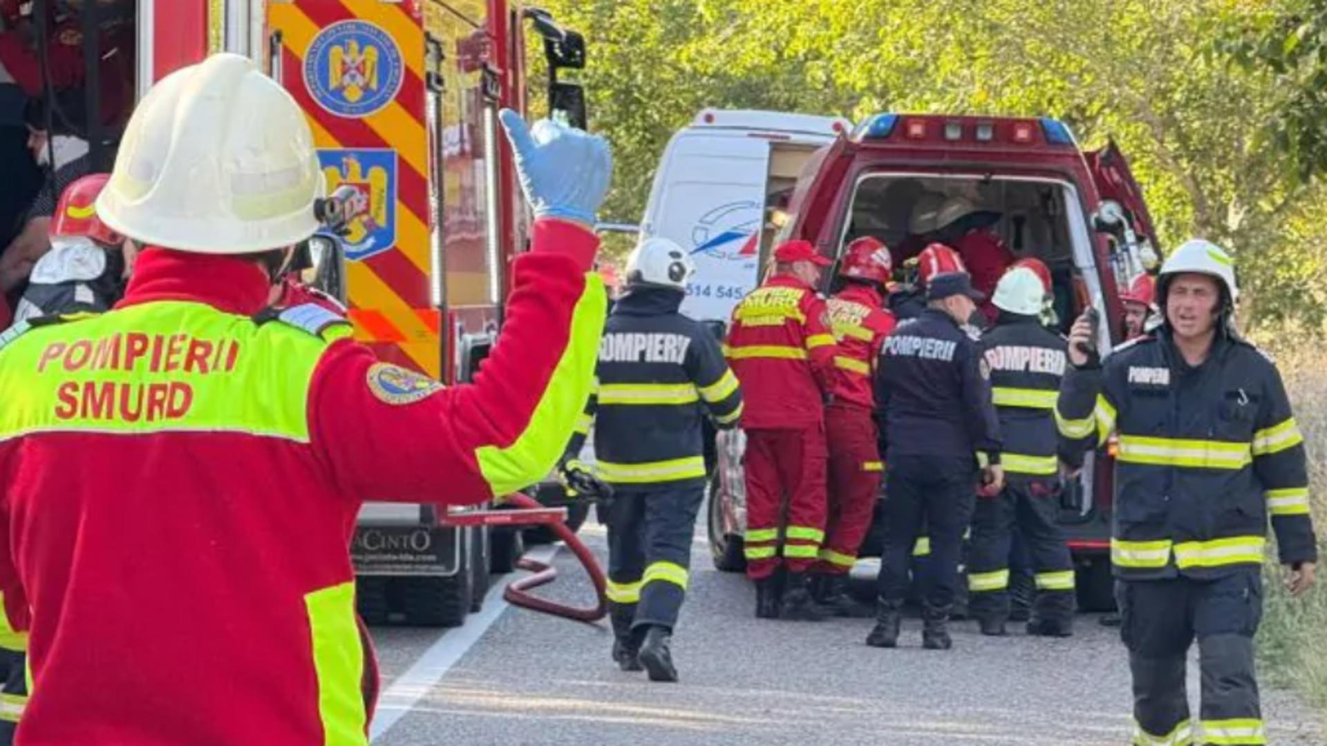 Alertă pe E70, în Timiș: populație evacuată pe 500 de metri după un accident cu azotat de amoniu. Sursa foto: Opiniatimisoarei.ro. 