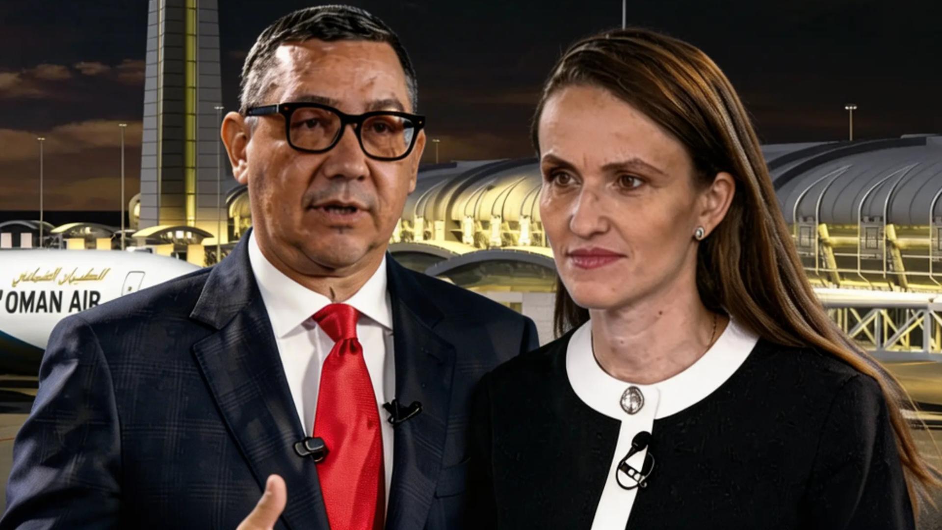Fiica lui Ponta, dată jos de Țoiu din avionul care venea din Oman