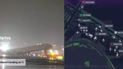 Incident aviatic la New York! Un avion Air Canada Express, implicat într-un accident pe pistă/ Colaj foto X