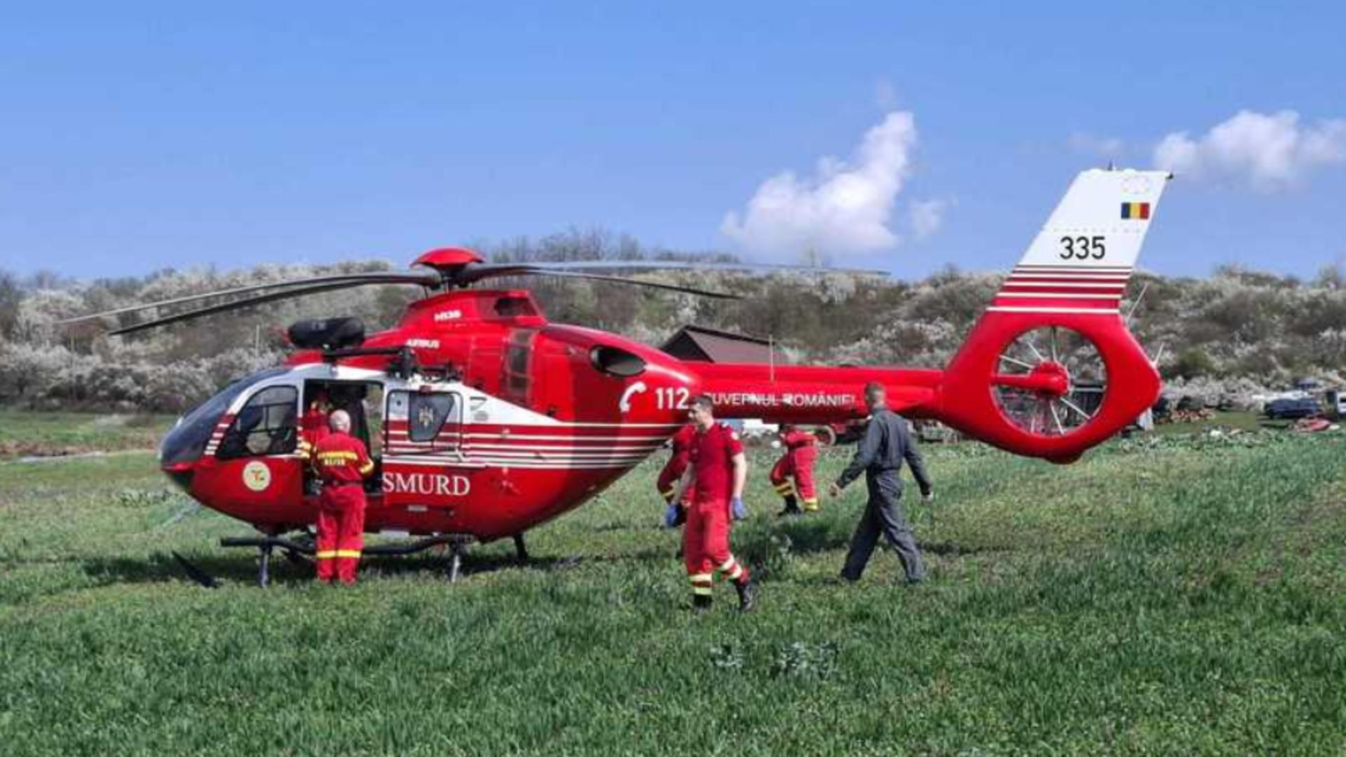 Elicopterul SMURD, intervenție de urgență în Alba.