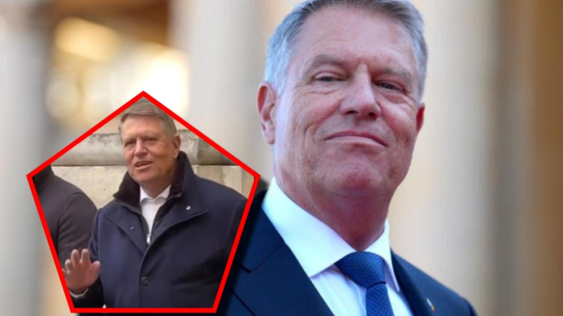 Klaus Iohannis, apariție neașteptată în centrul Sibiului.
