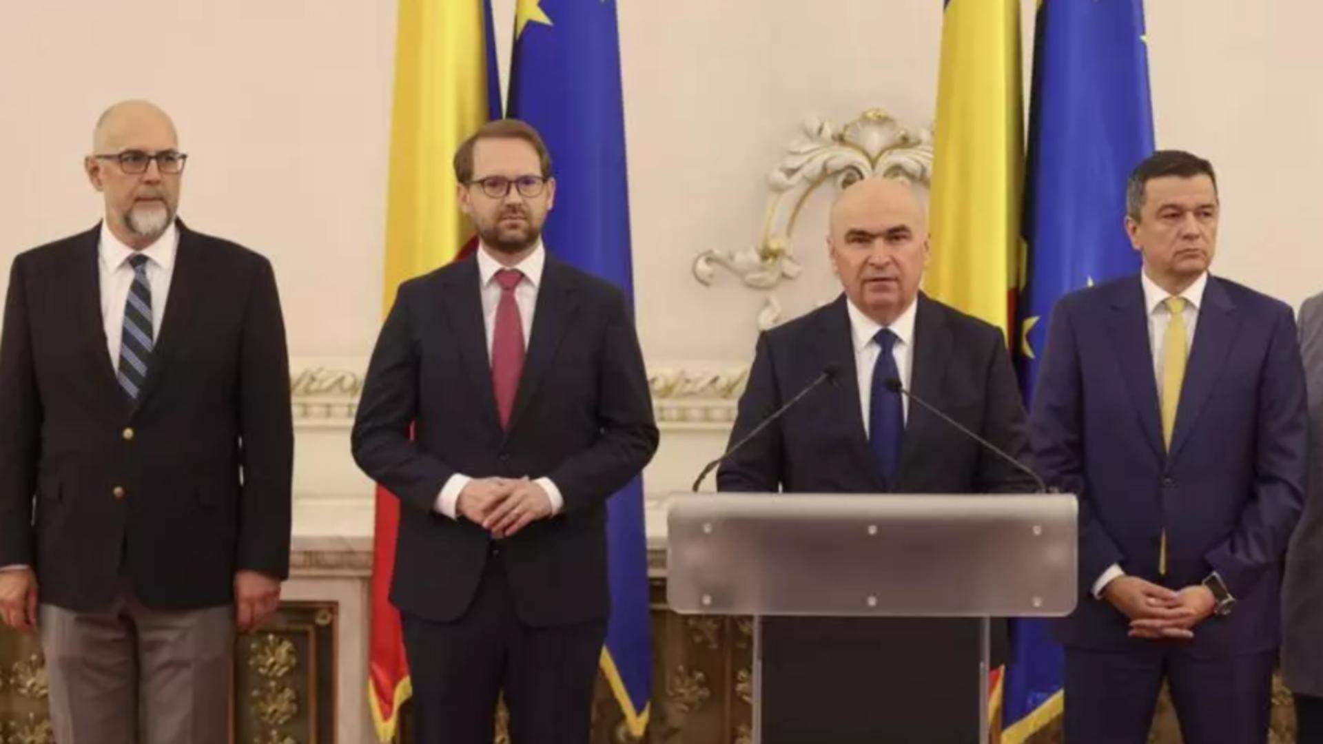 Liderii coaliției de guvernare.