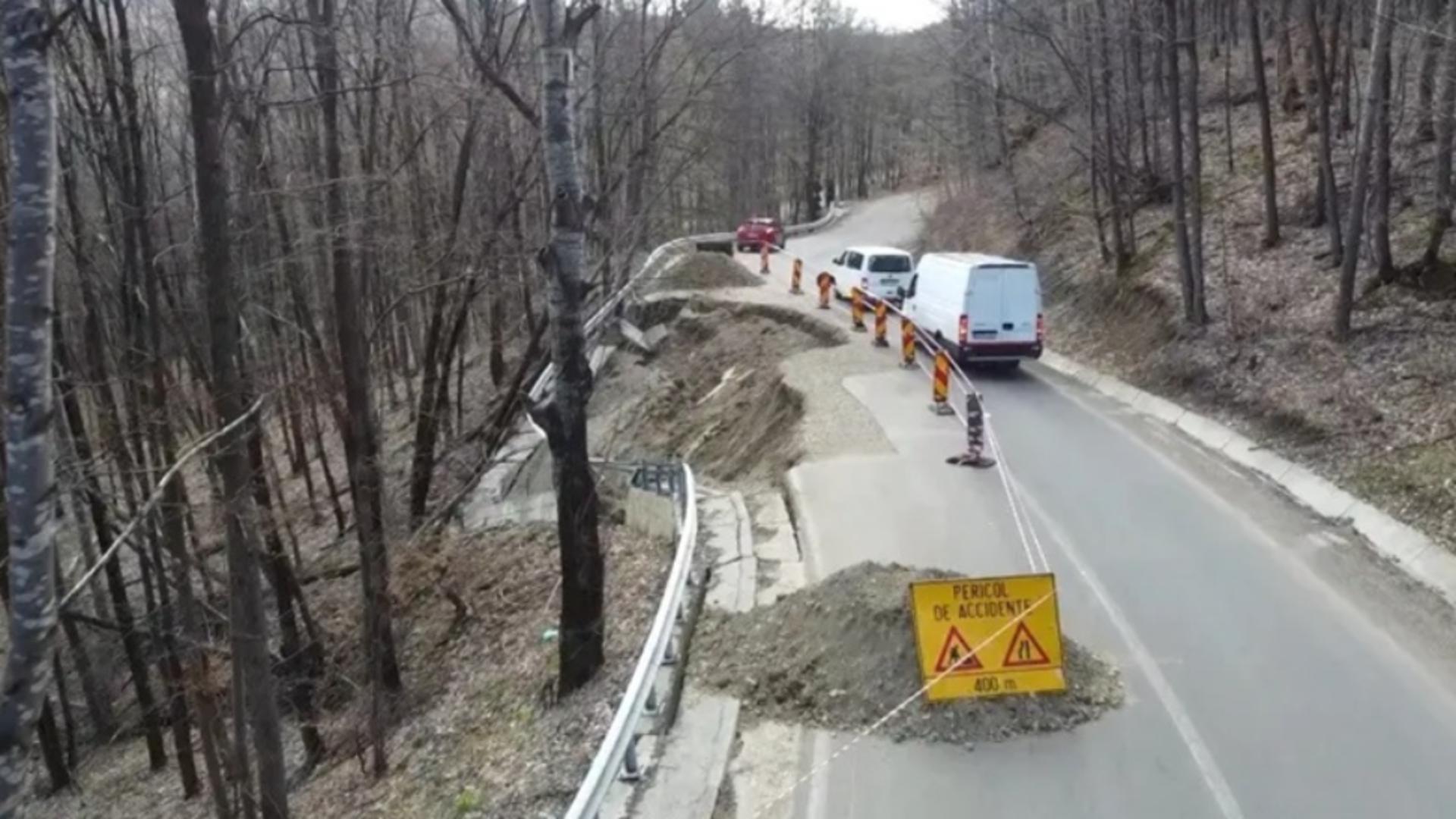 Alunecare de teren Buzău/ Captură foto 