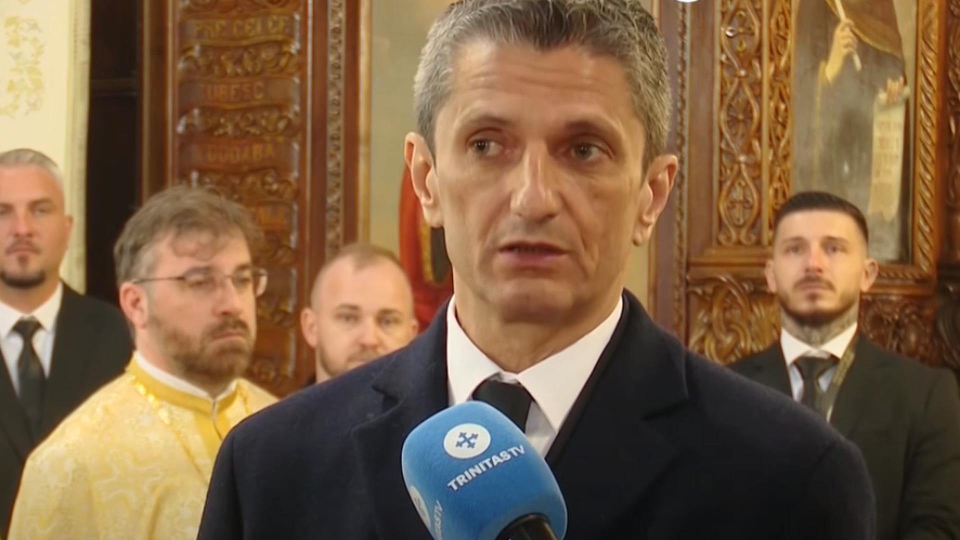 Răzvan Lucescu la înmormântarea tatălui său