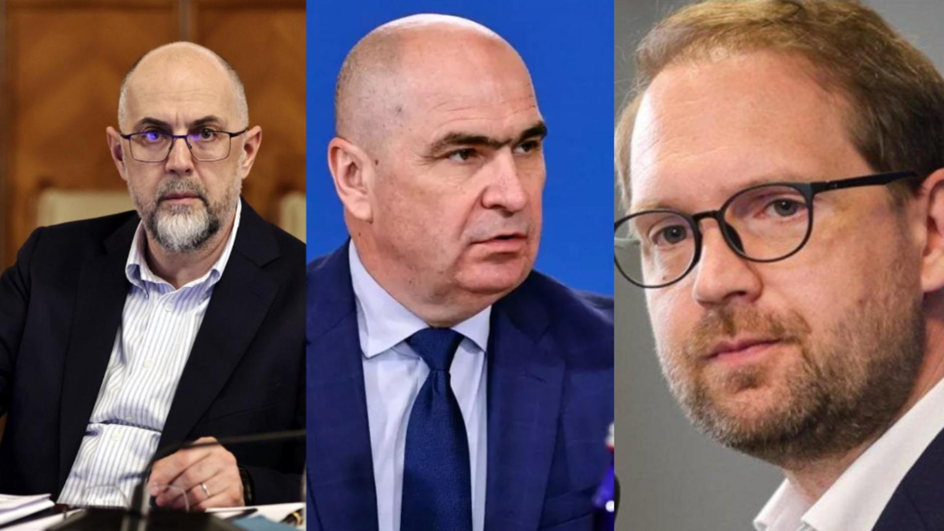 Ilie Bolojan, Dominic Fritz și Kelemen Hunor.