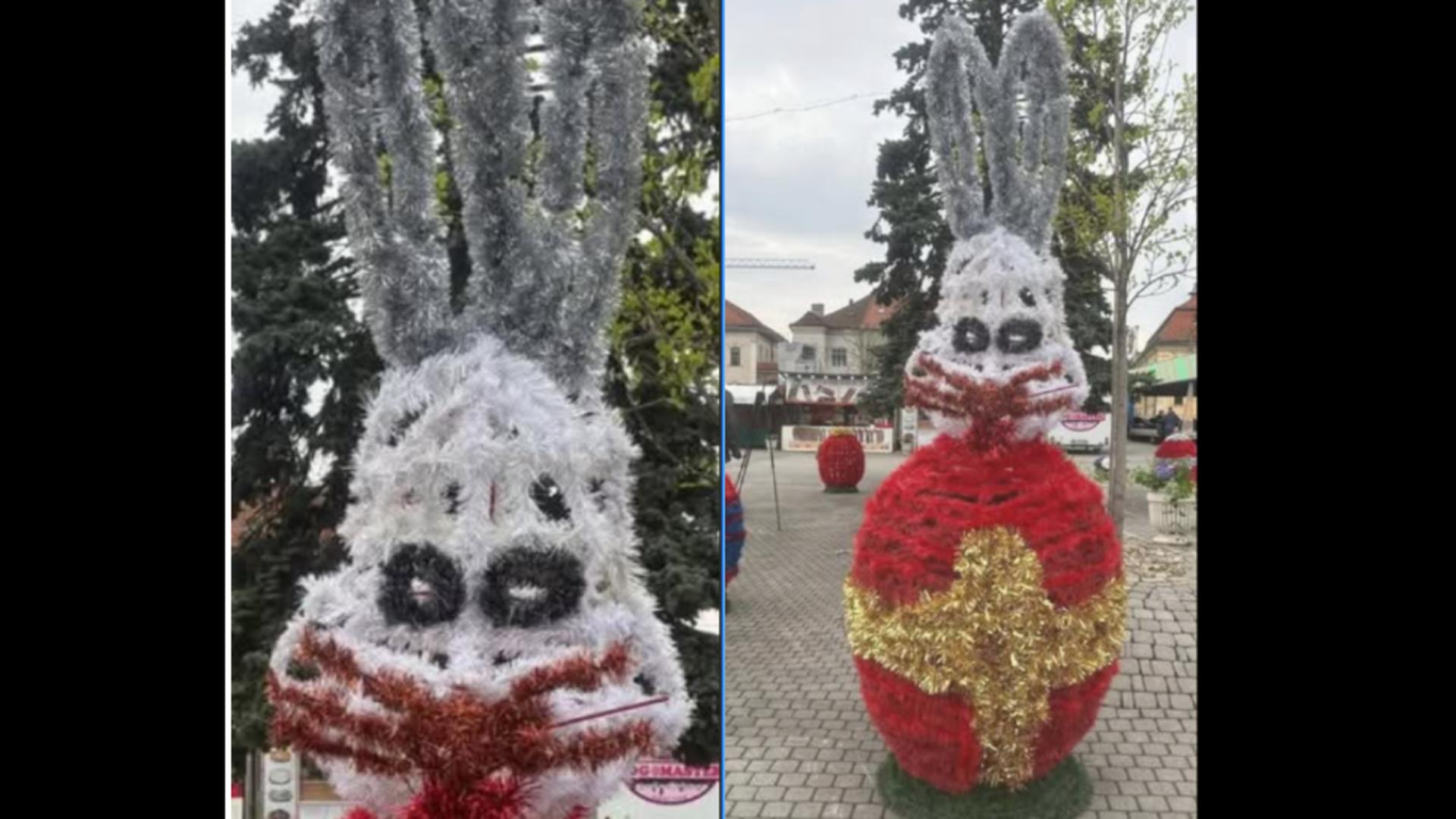 Iepurașul de Paște care pare scăpat dintr-un film de groază 