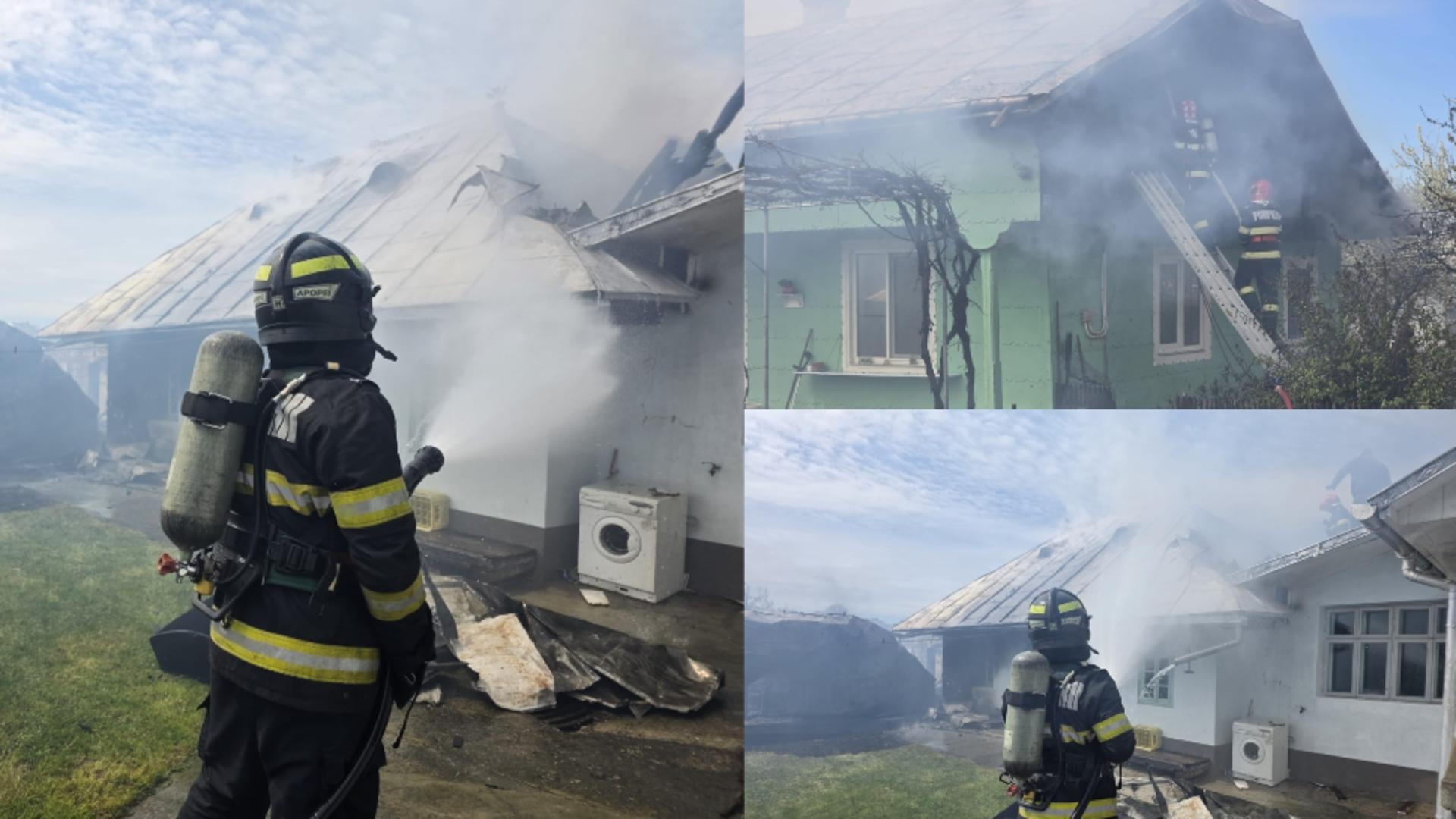 Incendiu masiv în localitatea Ipotești. FOTO: Suceava Live