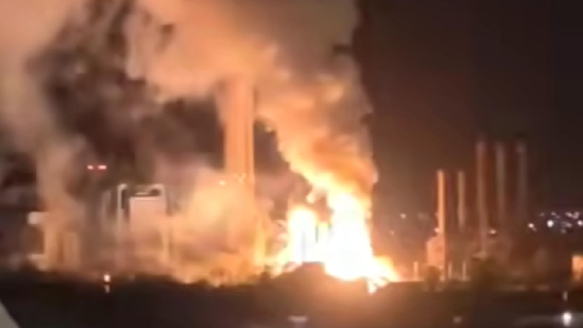 Incendiu la CET Vest.