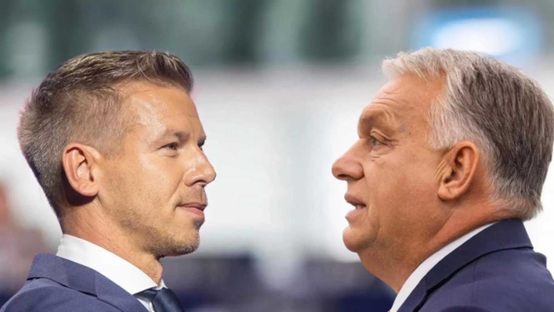 Peter Magyar și Viktor Orban (colaj Blikk) 