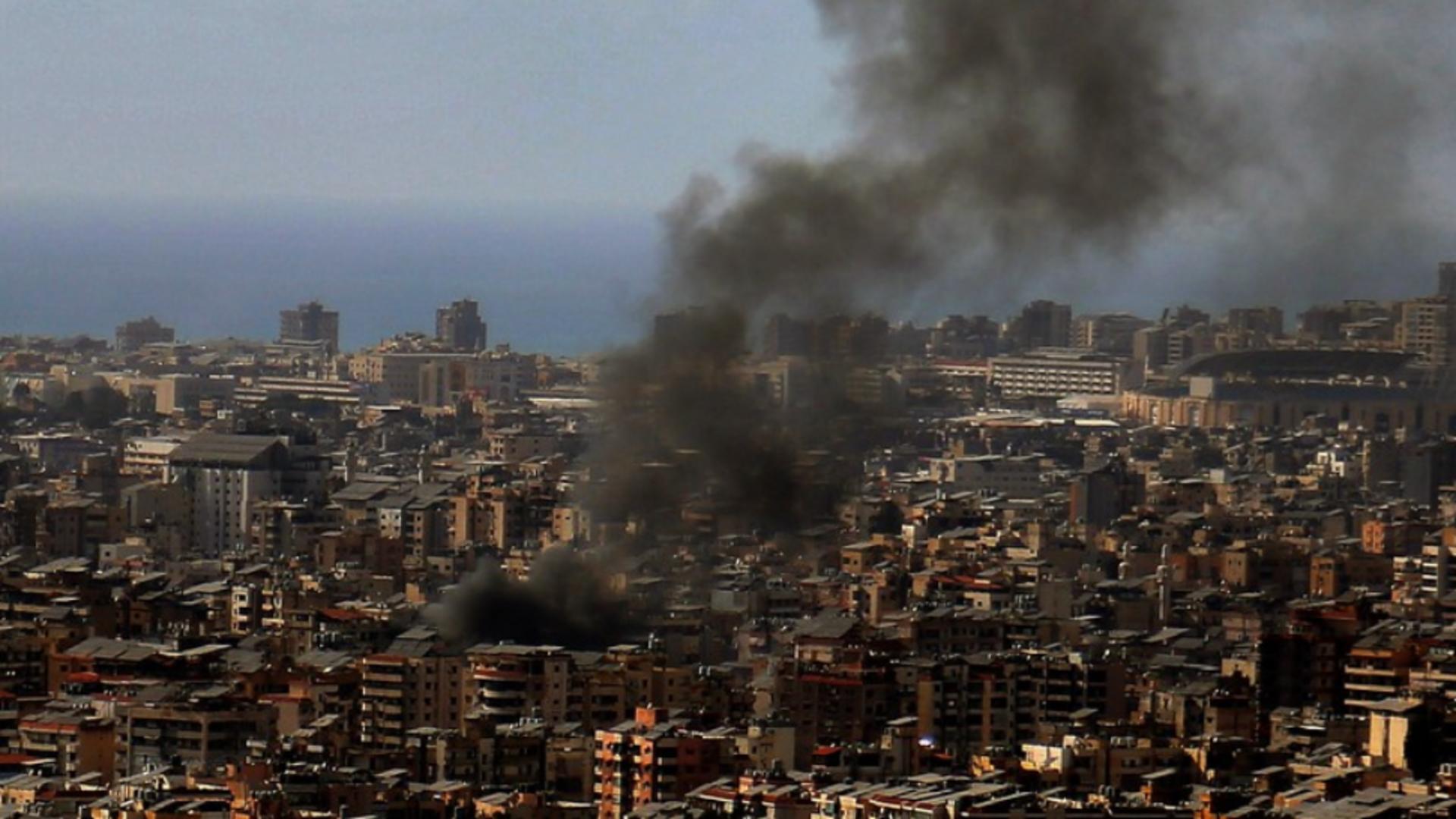 Raid aerian israelian în Beirut. Foto: Profimedia