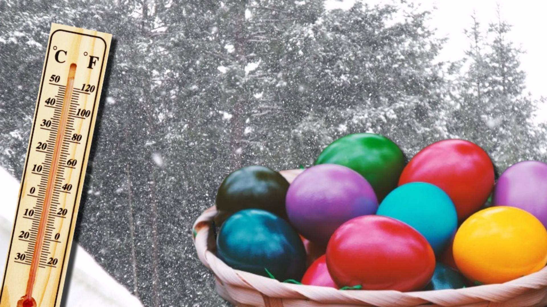 Temperaturi de iarnă în pragul sărbătorilor pascale